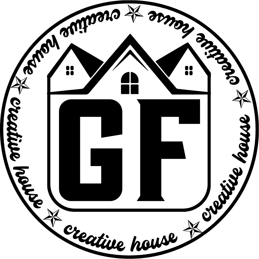 GF Creative House logo in outline