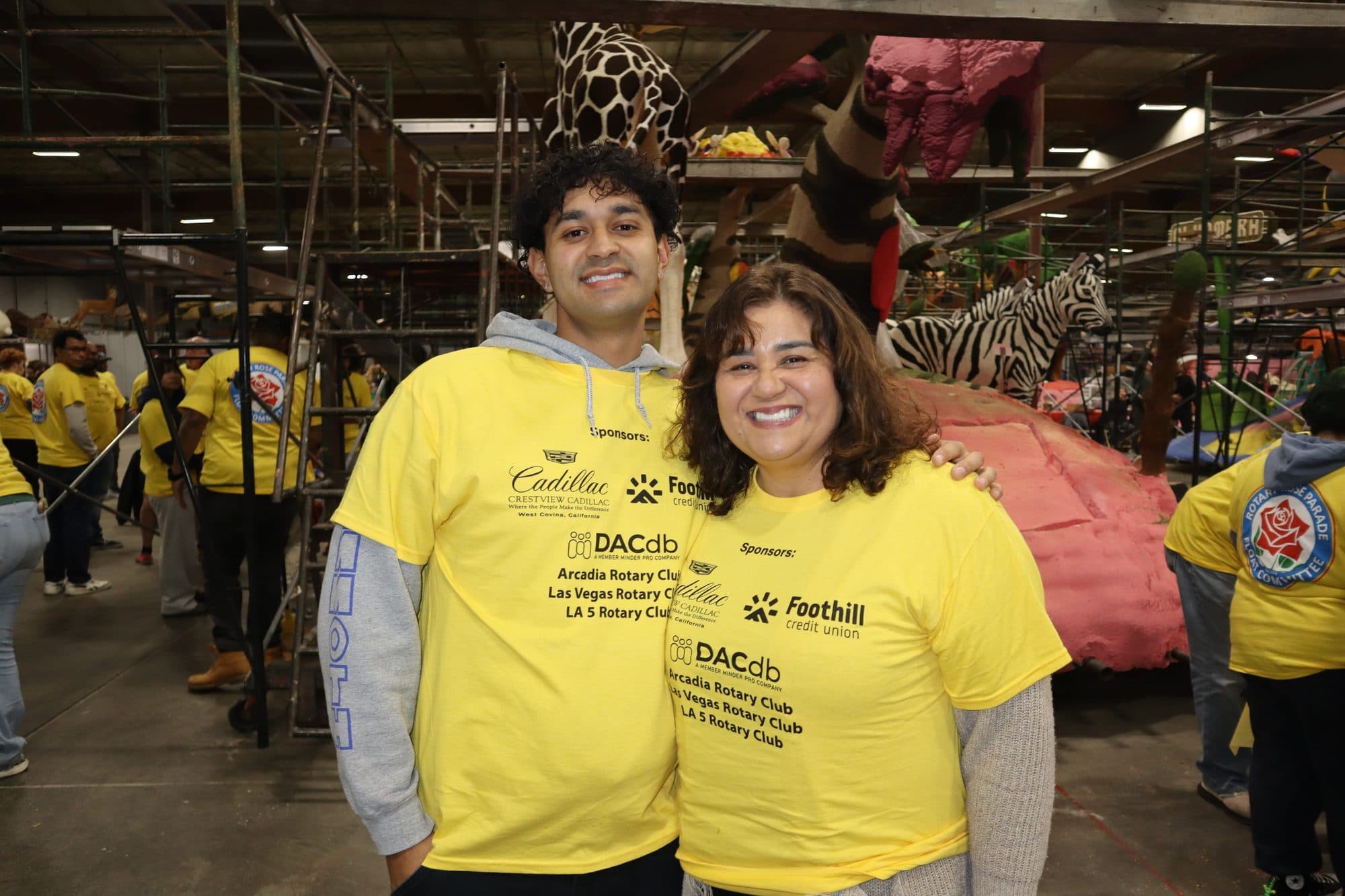 Decorating the Rotary Rose Parade float, frame 11