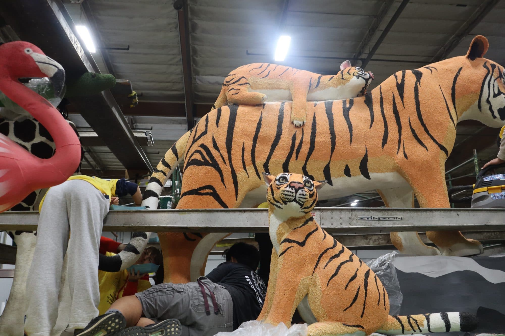 Decorating the Rotary Rose Parade float, frame 15