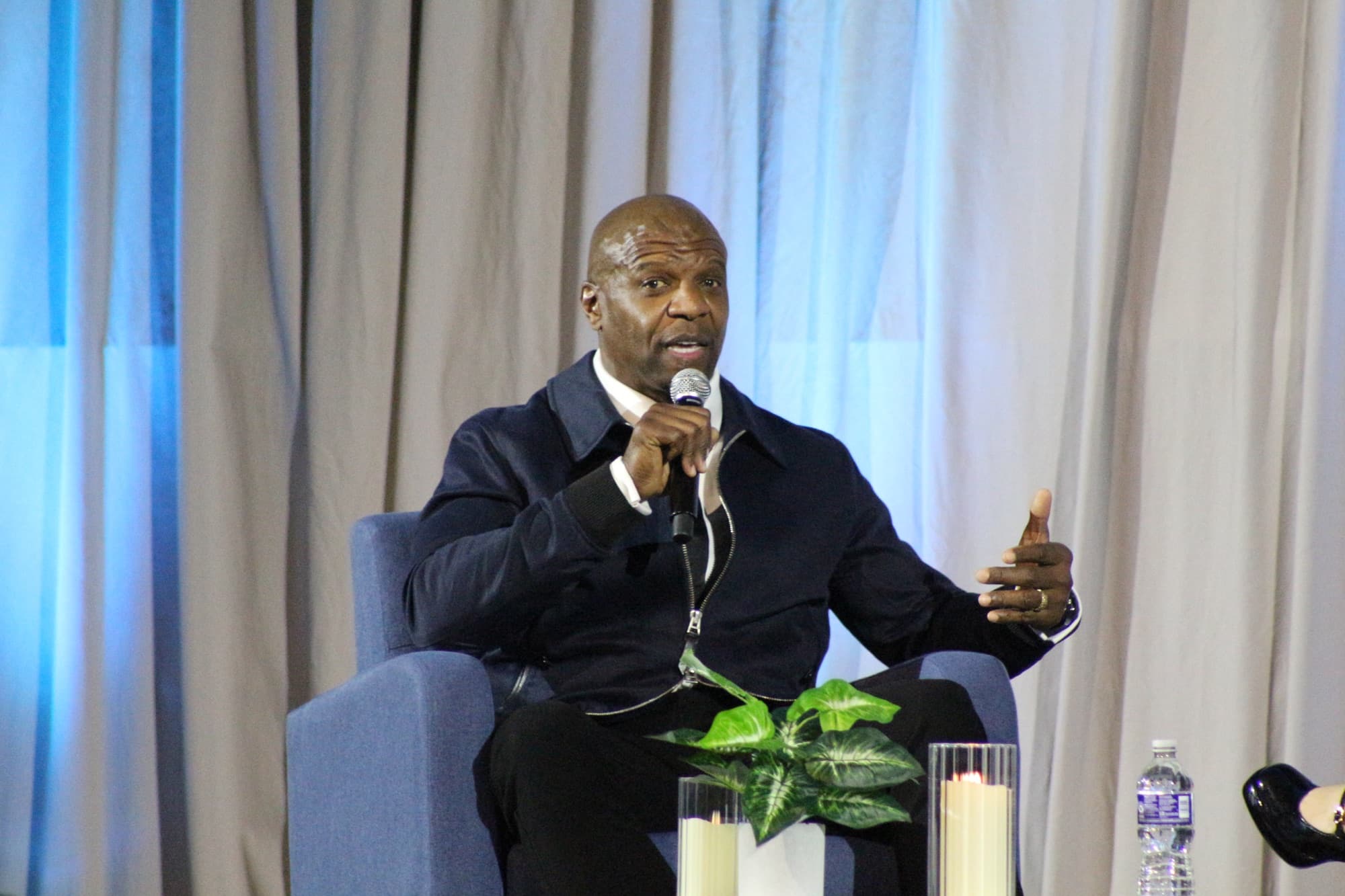 Terry Crews in conversation, frame 2