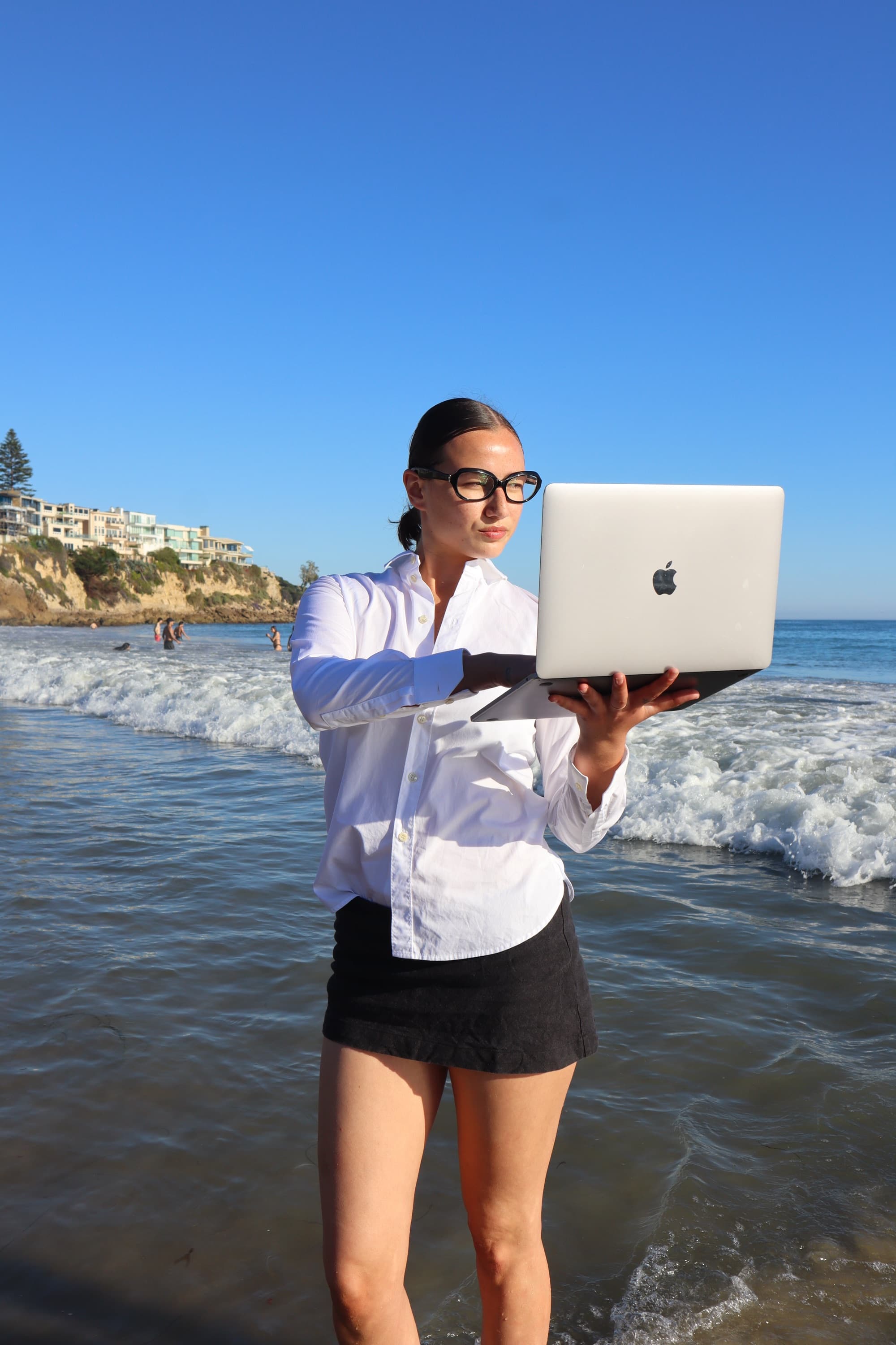 Alyssa Lowry on the beach, frame 9