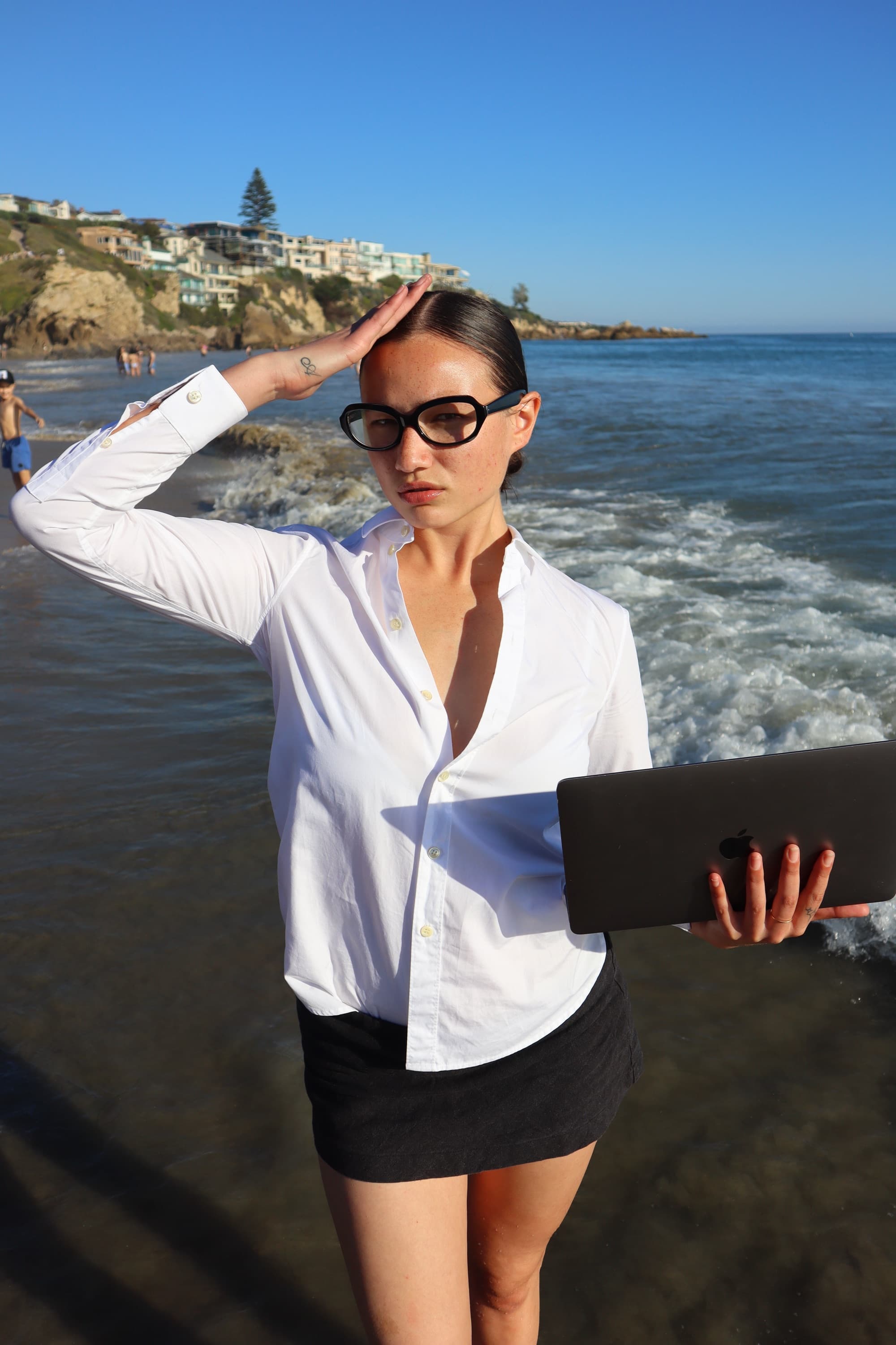 Alyssa Lowry on the beach, frame 10