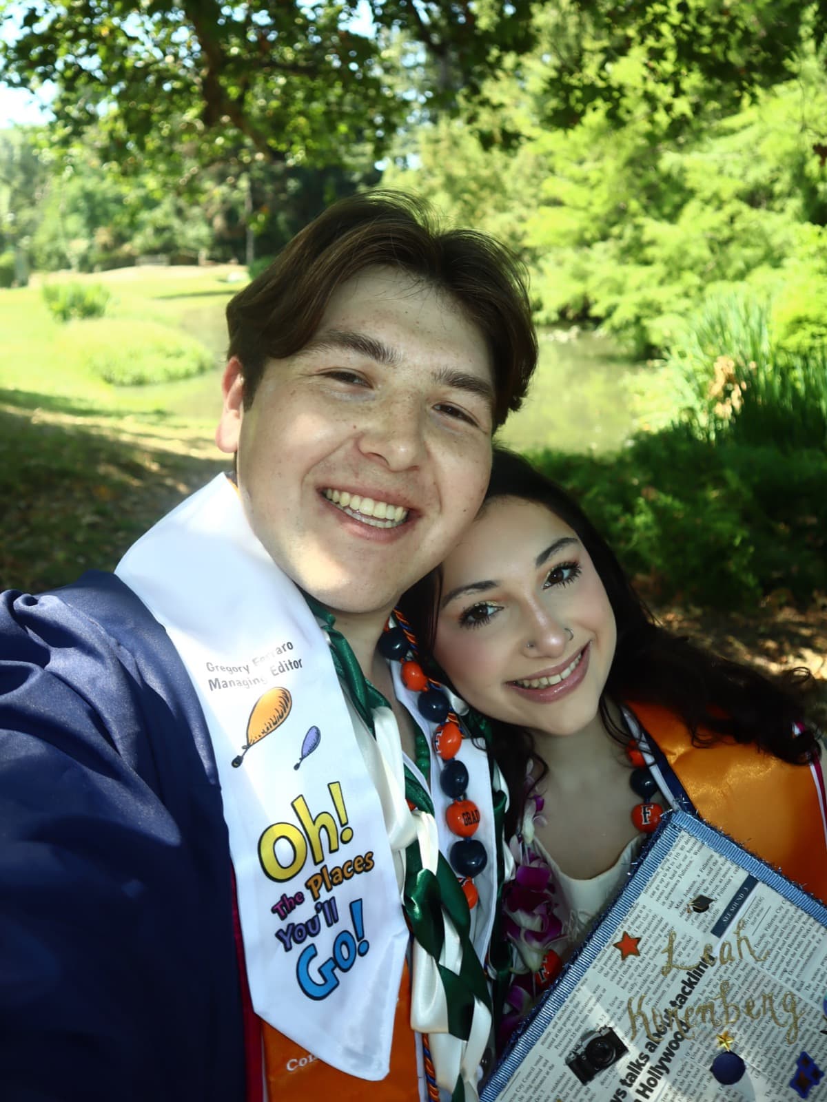 Gregory Ferraro and Leah Korenberg on graduation day